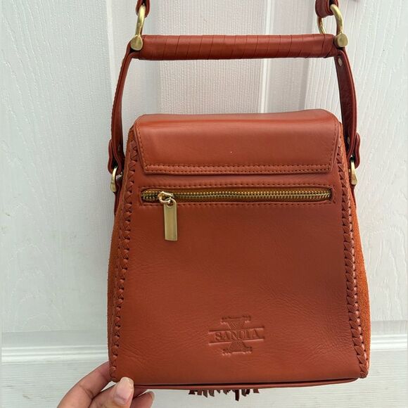 Brand new Sancia the Mini Milla Jet Set leather Bag in Cognac - Picture 4 of 16